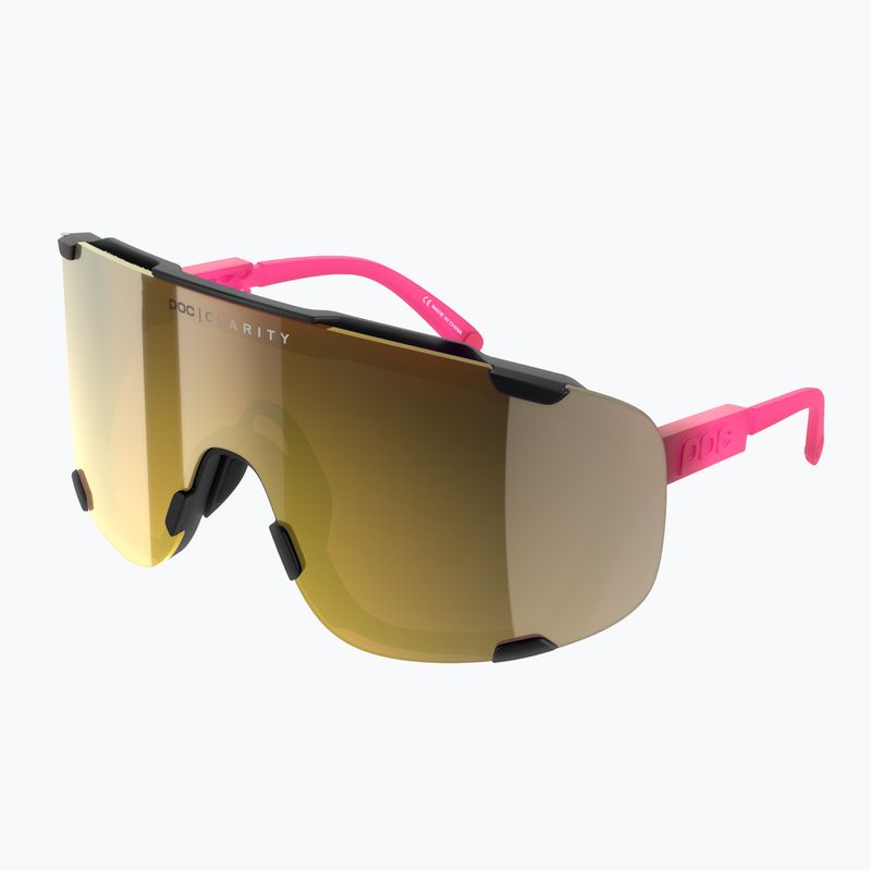 Fahrradbrille POC Devour fluo pink/uranium black translucent/clarity road gold 6