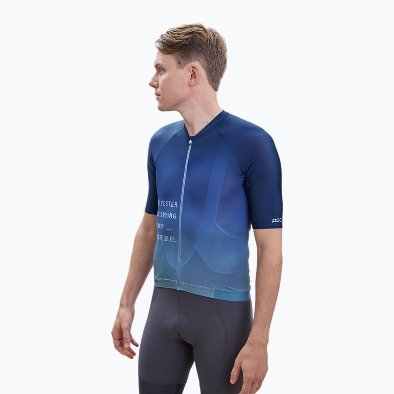 Fahrradtrikot für Männer POC Pristine Print gradient turmaline navy 2