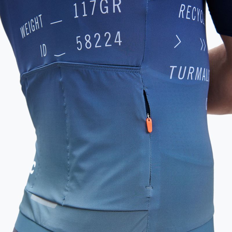 Fahrradtrikot für Männer POC Pristine Print gradient turmaline navy 4