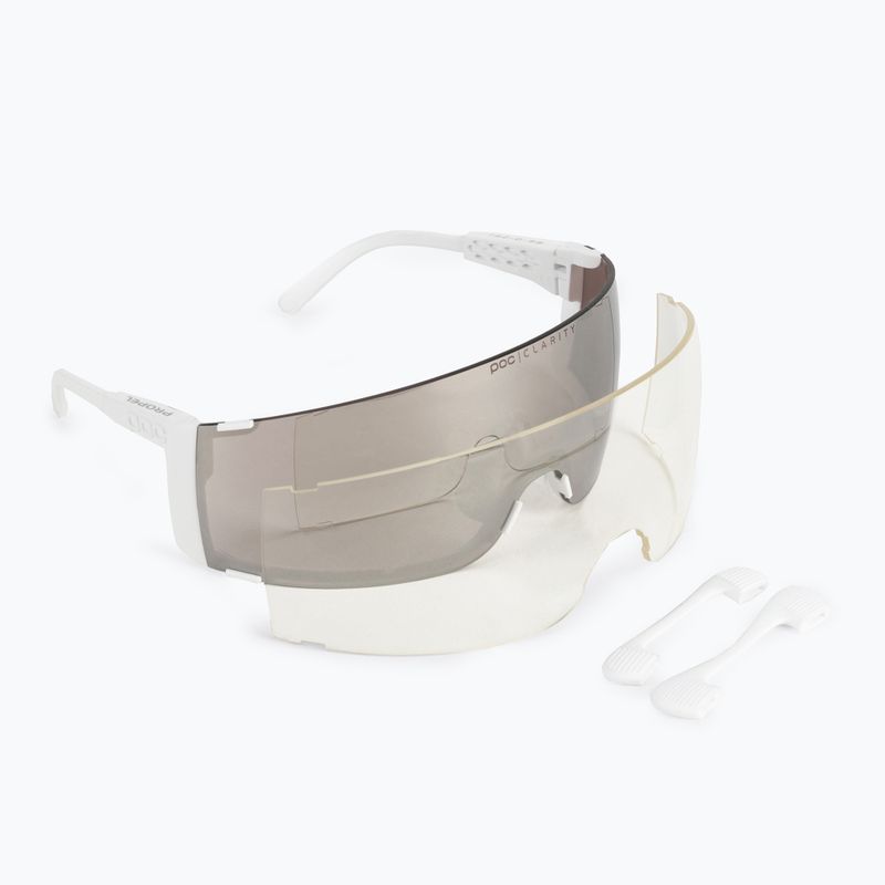 Fahrradbrille POC Propel hydrogen white/clarity road silver
