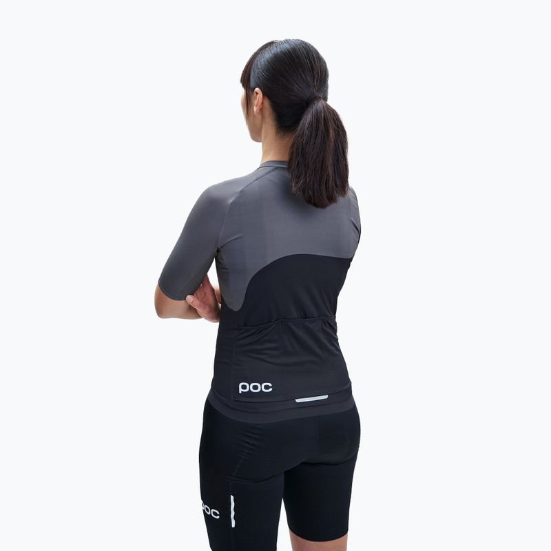 Fahrradtrikot für Frauen POC Essential Road Print uranium black/sylvanite grey 2