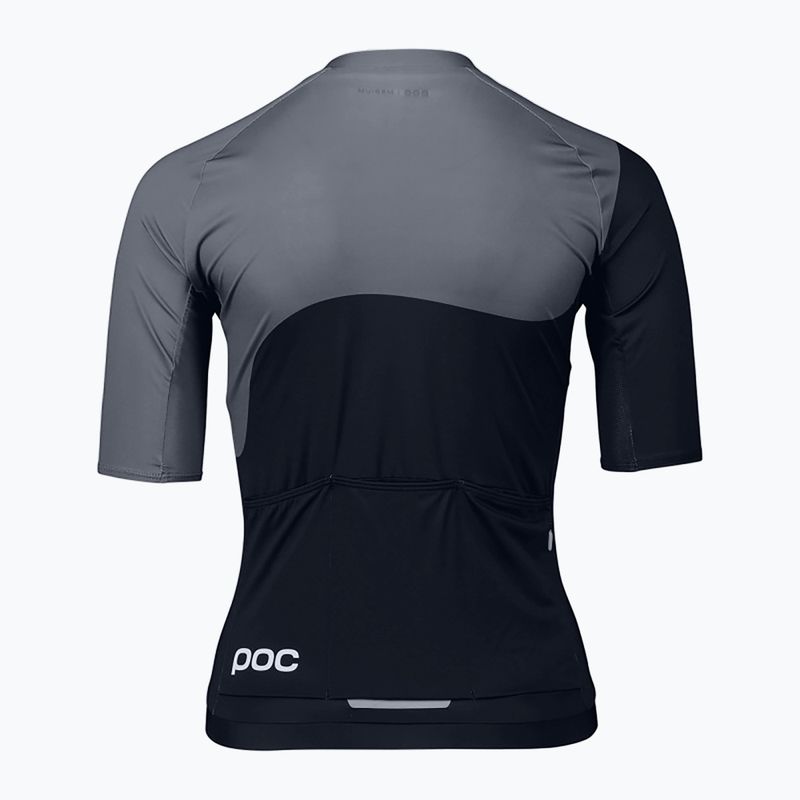 Fahrradtrikot für Frauen POC Essential Road Print uranium black/sylvanite grey 5