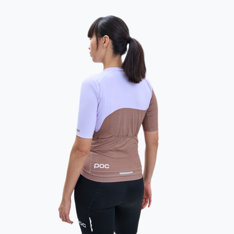 Fahrradtrikot für Frauen POC Essential Road Print jasper brown/purple quartz 2