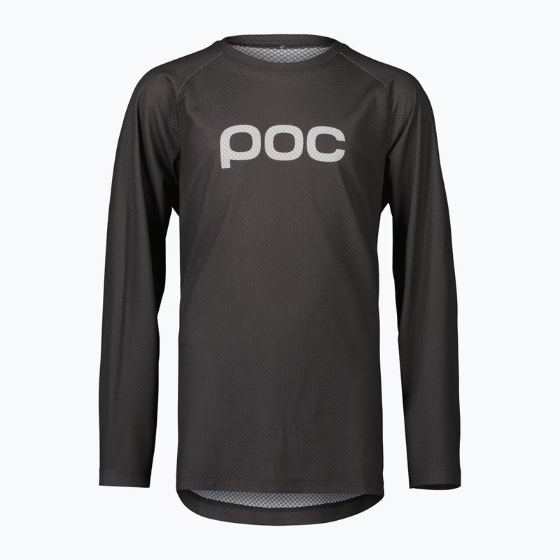 Kinder-Radsport-Langarmshirt POC Essential MTB sylvanite grey