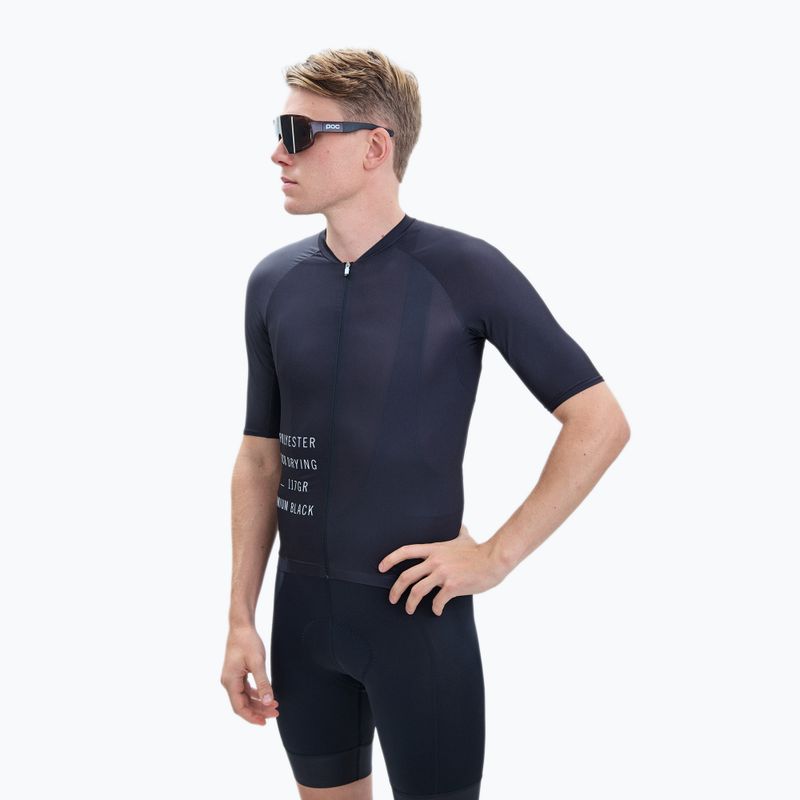 Fahrradtrikot für Männer POC Pristine Print uranium black