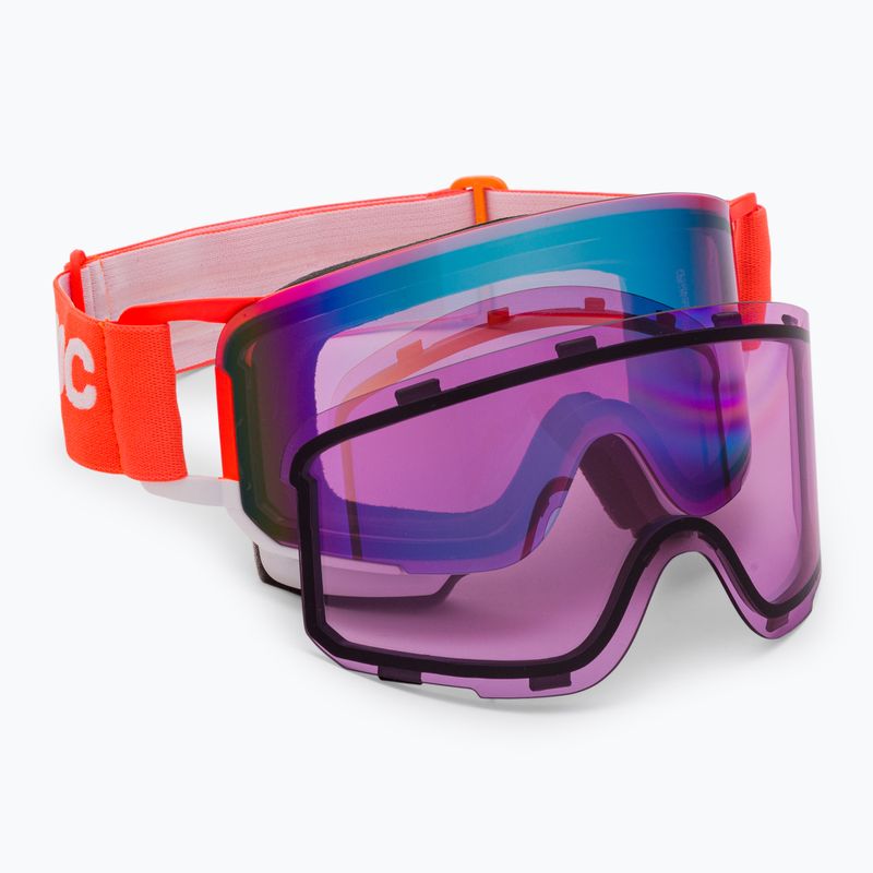 Skibrille POC Nexal Clarity Comp fluorescent orange/hydrogen white/spektris blue