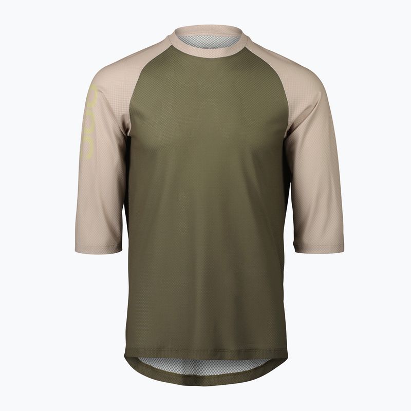 Fahrradtrikot für Männer POC MTB Pure 3/4 epidote green/light sandstone beige