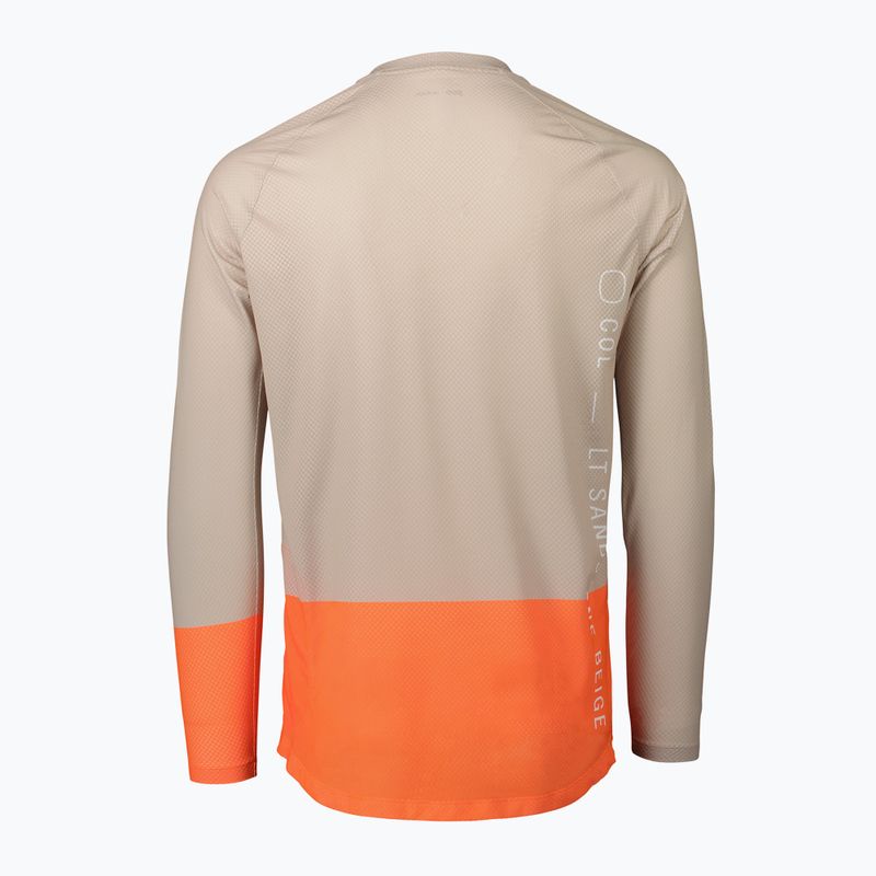 Herren-Radsport-Langarmhemd POC MTB Pure light sandstone beige/zink orange 2