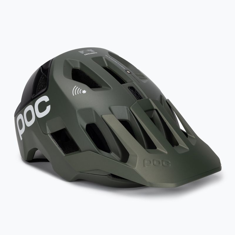 Fahrradhelm POC Kortal Race MIPS epidote green/uranium black metallic/matt