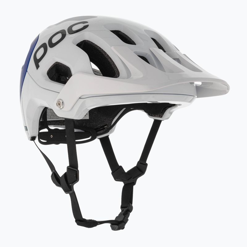 Fahrrad Helm MTB POC Tectal Race MIPS hydrogen white/opal blue metallic mat