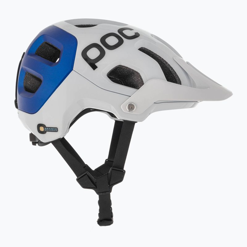 Fahrrad Helm MTB POC Tectal Race MIPS hydrogen white/opal blue metallic mat 4