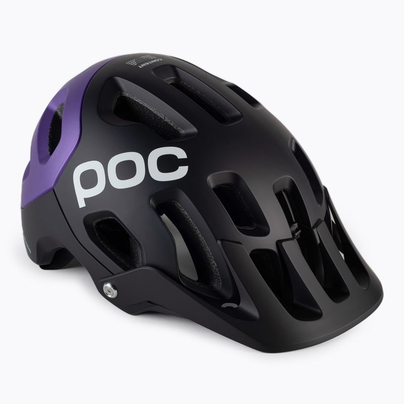 Fahrradhelm POC Tectal Race MIPS uranium black/sapphire purple metallic/matt