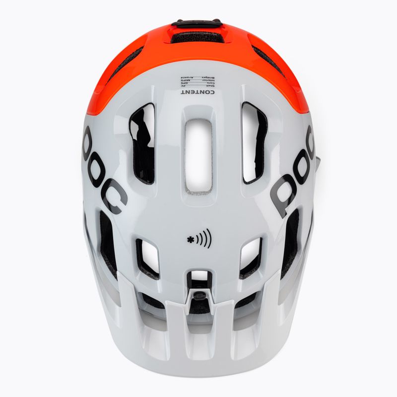 Fahrradhelm POC Tectal Race MIPS NFC hydrogen white/fluorescent orange avip 6