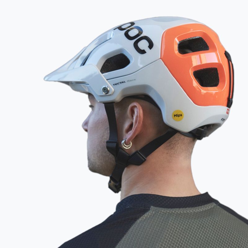 Fahrradhelm POC Tectal Race MIPS NFC hydrogen white/fluorescent orange avip 9