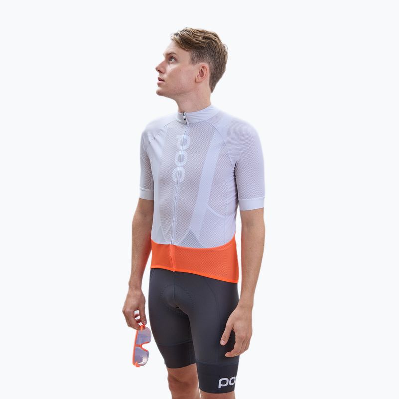 Fahrradtrikot für Männer POC Essential Road Logo granite grey/zink orange 2