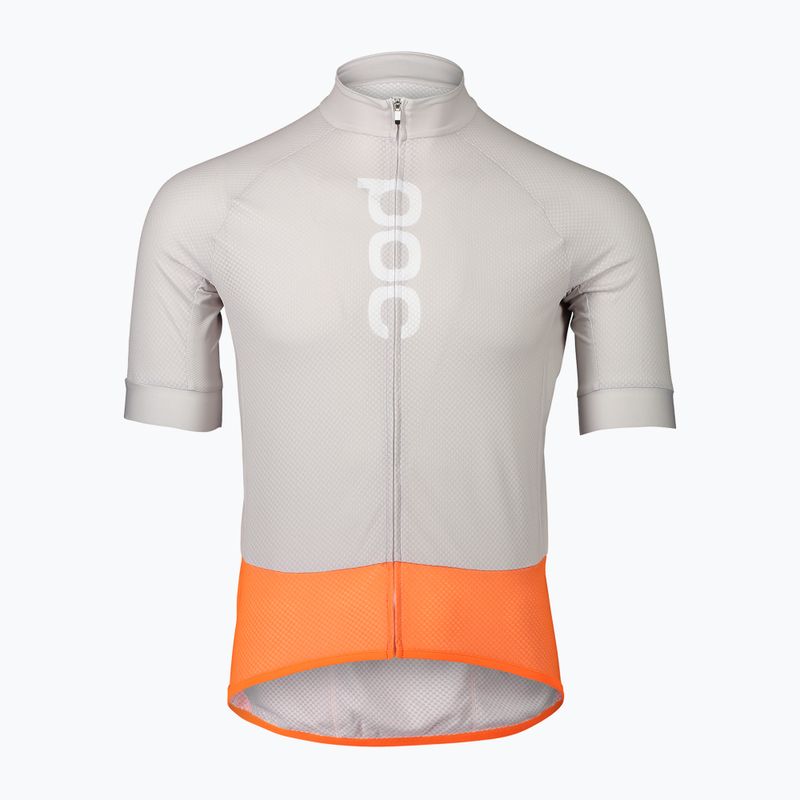 Fahrradtrikot für Männer POC Essential Road Logo granite grey/zink orange 6