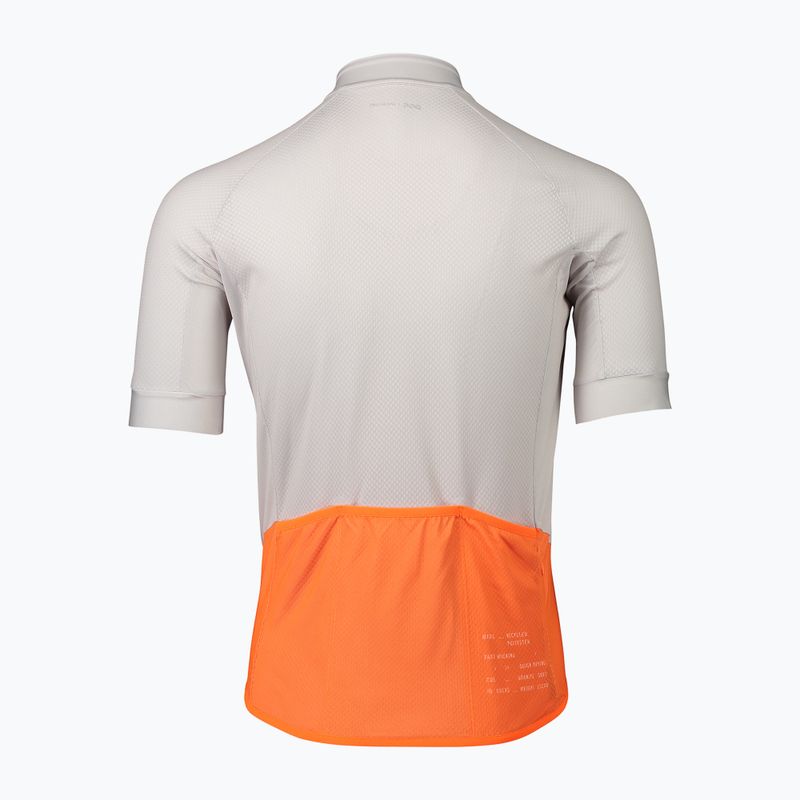 Fahrradtrikot für Männer POC Essential Road Logo granite grey/zink orange 7