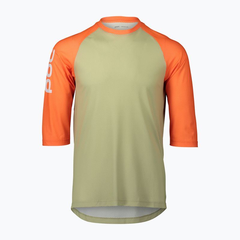 Fahrradtrikot für Männer POC MTB Pure 3/4 prehnite green/zink orange