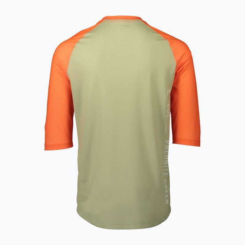 Fahrradtrikot für Männer POC MTB Pure 3/4 prehnite green/zink orange 2