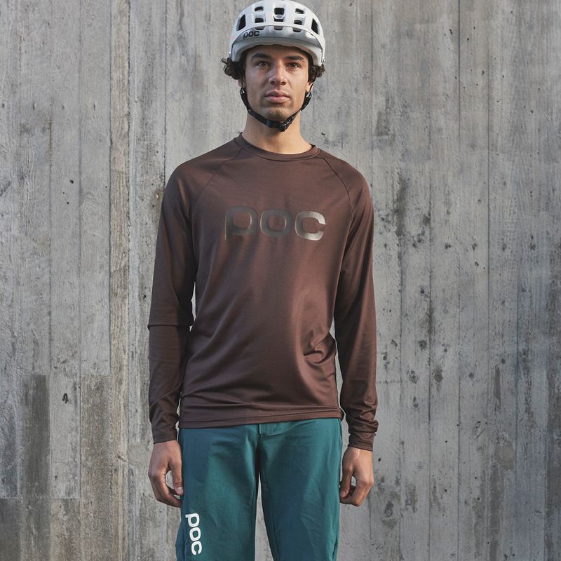 Herren-Radsport-Langarmhemd POC Reform Enduro Jersey axinite brown 5