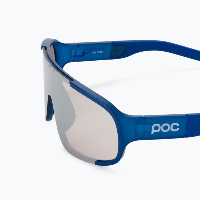 Fahrradbrille POC Aspire opal blue translucent/clarity trail silver 5