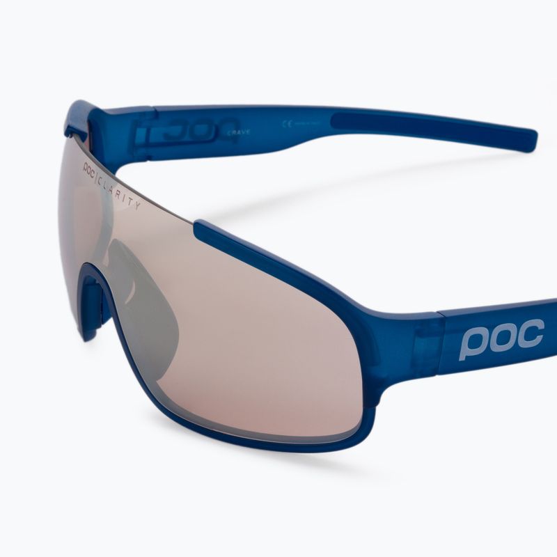 Fahrradbrille POC Crave opal blue translucent/clarity trail silver 5