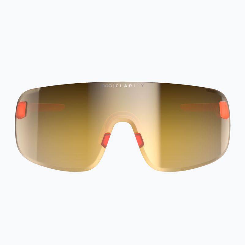 Fahrradbrille POC Elicit fluorescent orange translucent/clarity road gold 2