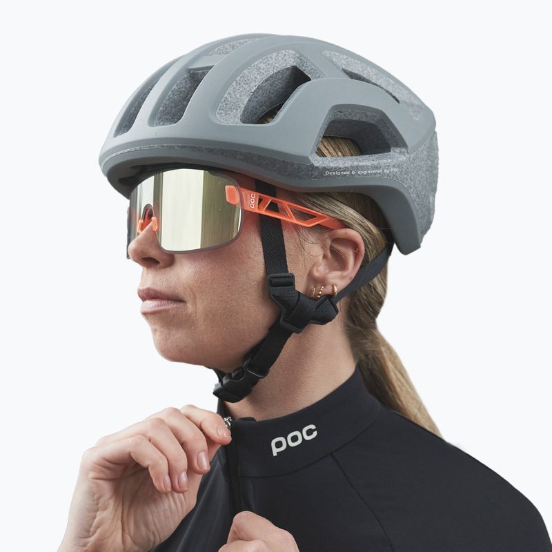 Fahrradbrille POC Elicit fluorescent orange translucent/clarity road gold 6