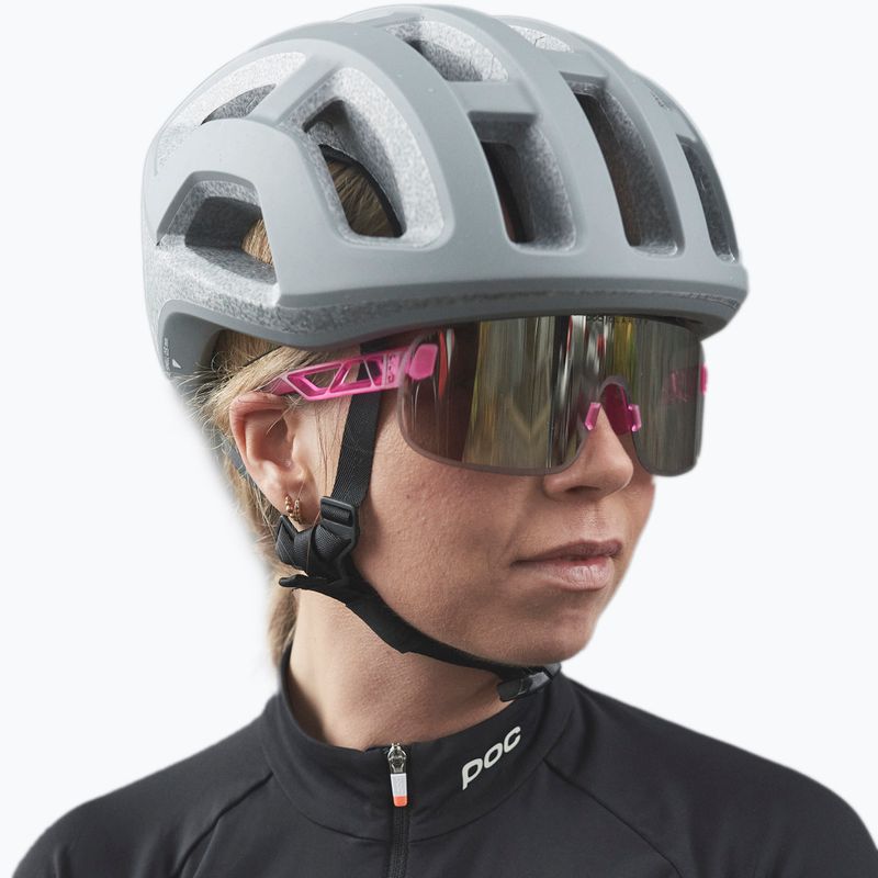 Fahrradbrille POC Elicit actinium pink translucent/clarity road silver 5