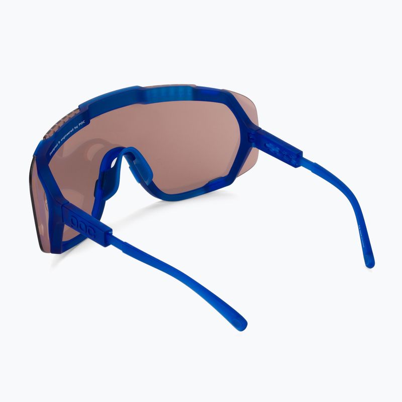 Fahrradbrille POC Devour opal blue translucent/clarity trail silver 3