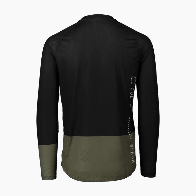 Herren-Radsport-Langarmhemd POC MTB Pure uranium black/epidote green 2
