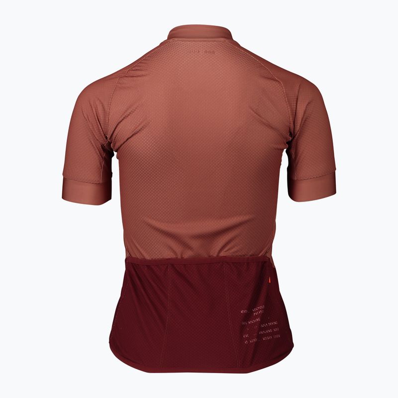 Fahrradtrikot für Frauen POC Essential Road Logo himalayan salt/garnet red 6