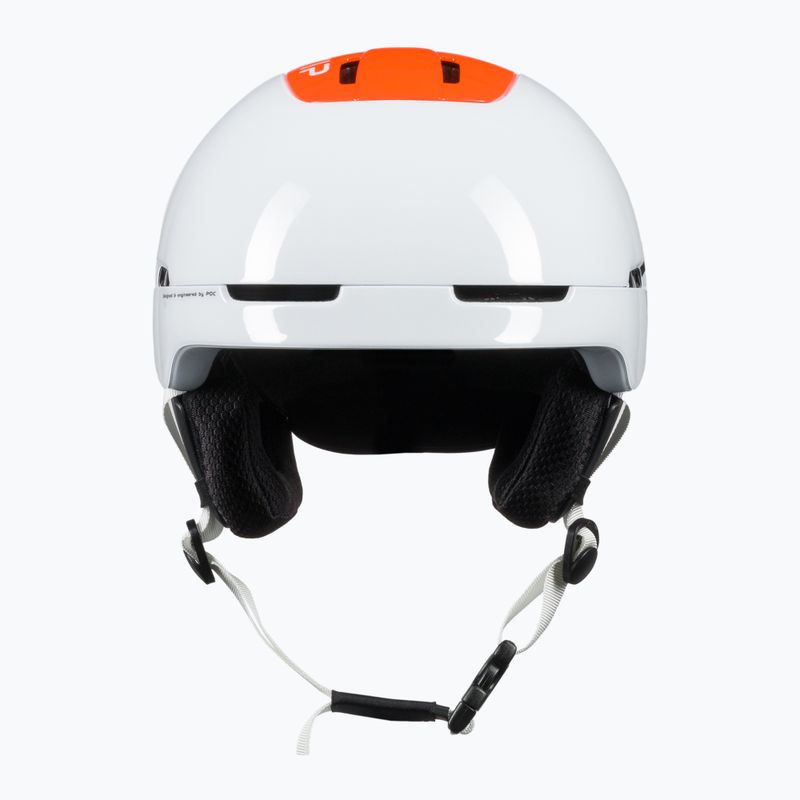 Skihelm POC Obex BC MIPS hydrogen white/fluorescent orange avip 2