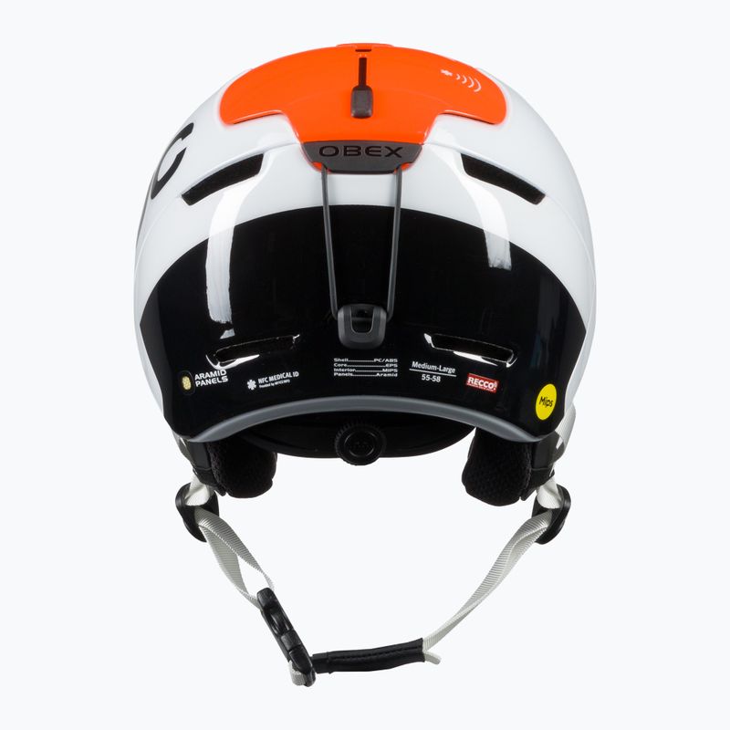 Skihelm POC Obex BC MIPS hydrogen white/fluorescent orange avip 3