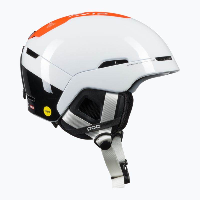 Skihelm POC Obex BC MIPS hydrogen white/fluorescent orange avip 4