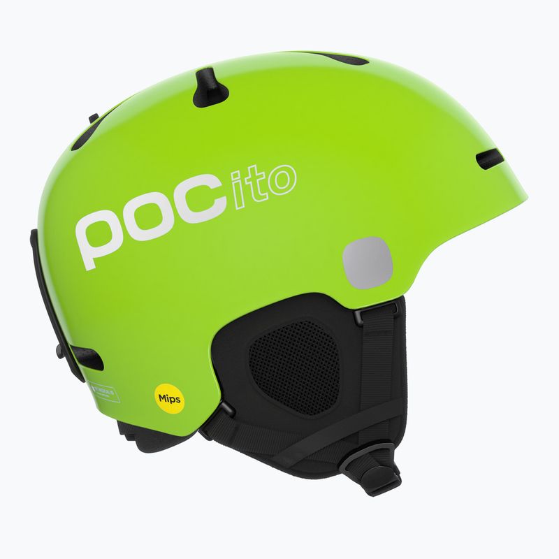 Skihelme für Kinder POC POCito Fornix MIPS fluorescent yellow/green 11