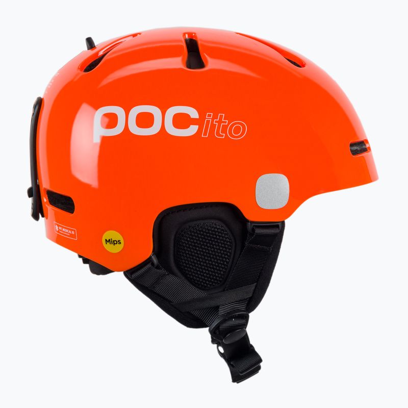 Skihelme für Kinder POC POCito Fornix MIPS fluorescent orange 4