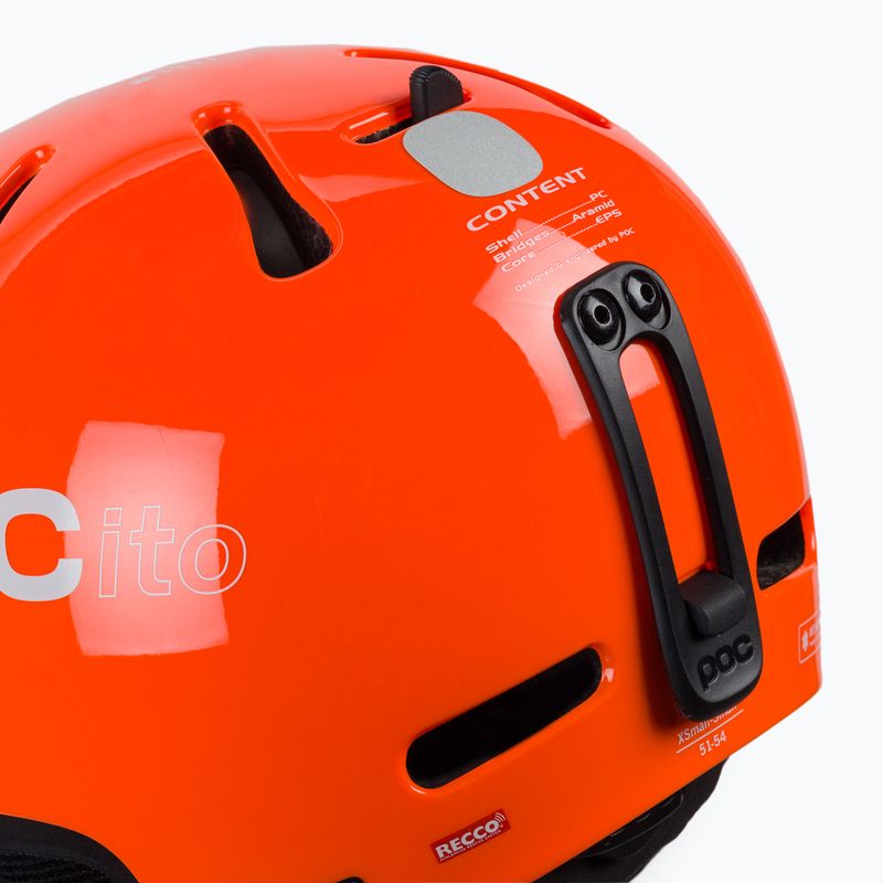 Skihelme für Kinder POC POCito Fornix MIPS fluorescent orange 6