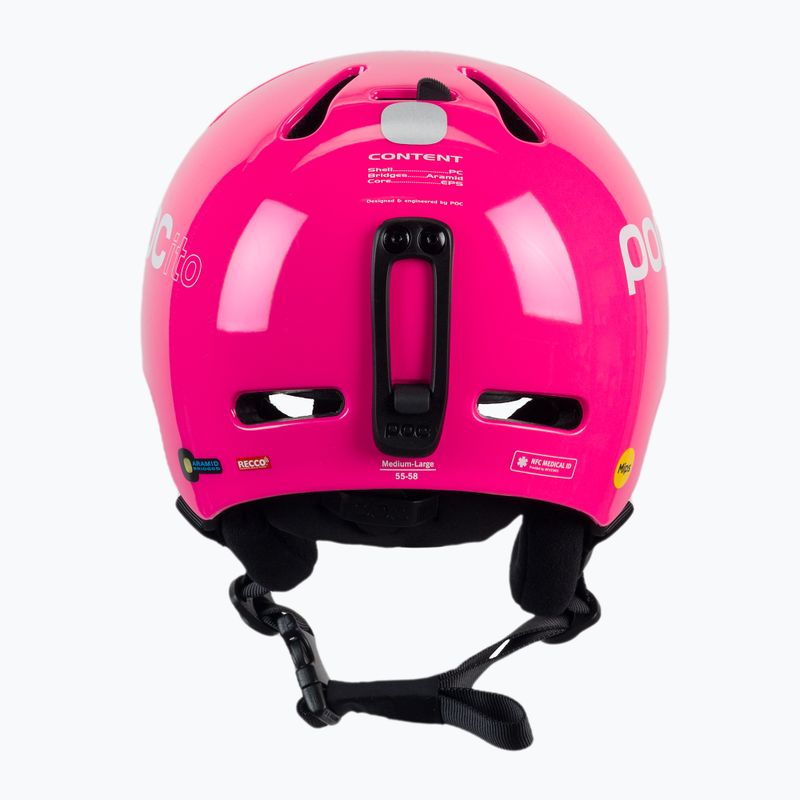 Skihelme für Kinder POC POCito Fornix MIPS fluorescent pink 3