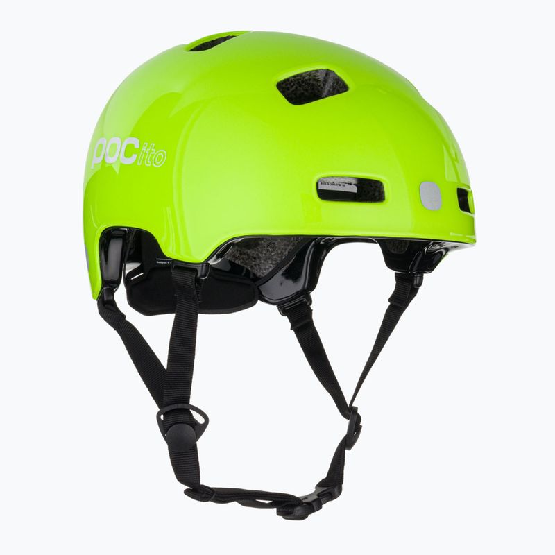 Kinderfahrradhelm POC Pocito Crane MIPS fluoreszierend gelb/grün