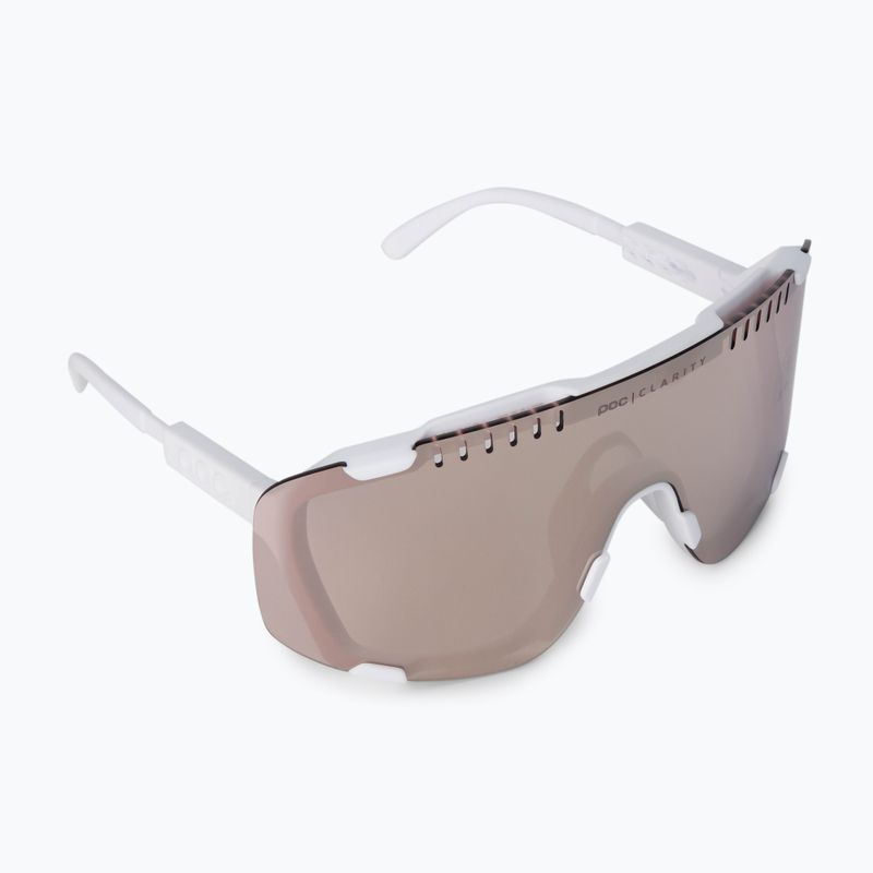 Fahrradbrille POC Devour hydrogen white/clarity trail silver