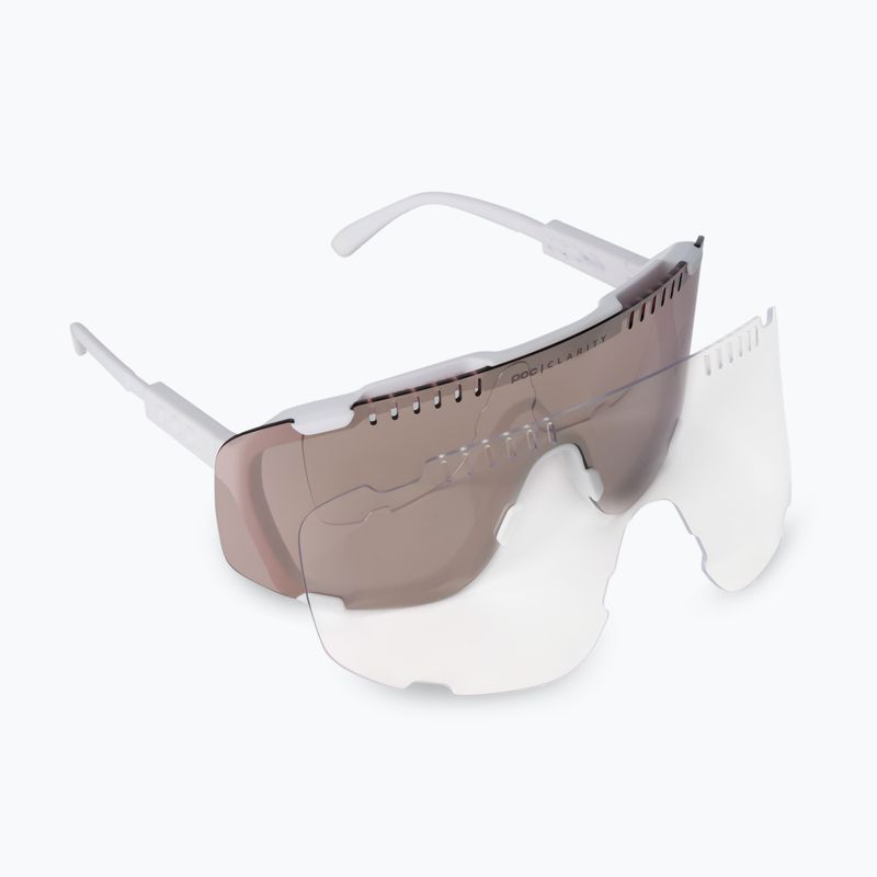 Fahrradbrille POC Devour hydrogen white/clarity trail silver 2