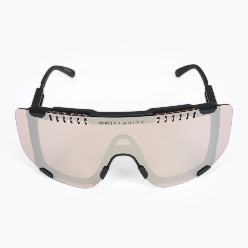 Fahrradbrille POC Devour uranium black/clarity trail silver 3