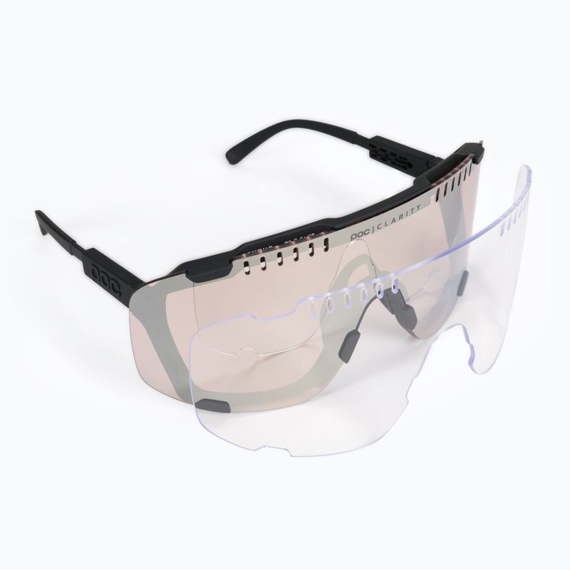 Fahrradbrille POC Devour uranium black/clarity trail silver 6