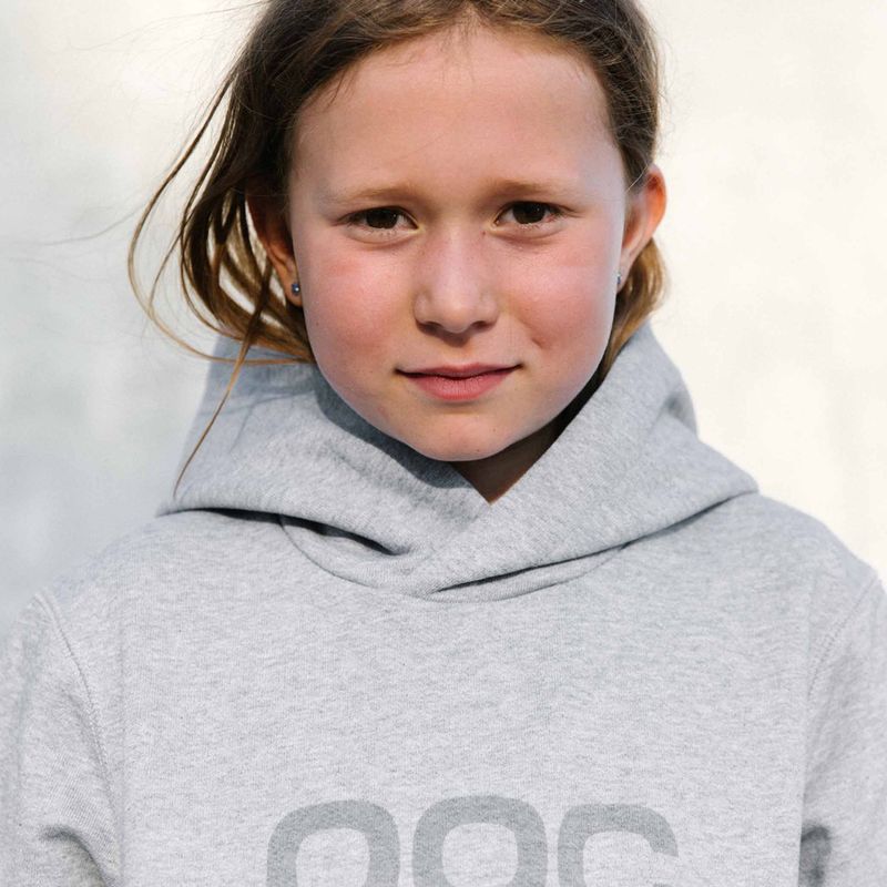 Kinder-Trekking-Sweatshirt POC 61609 Hood grey/melange 4