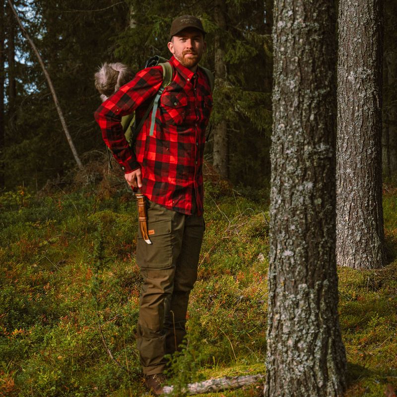 Herrenhemd Pinewood Lumbo red/black 2