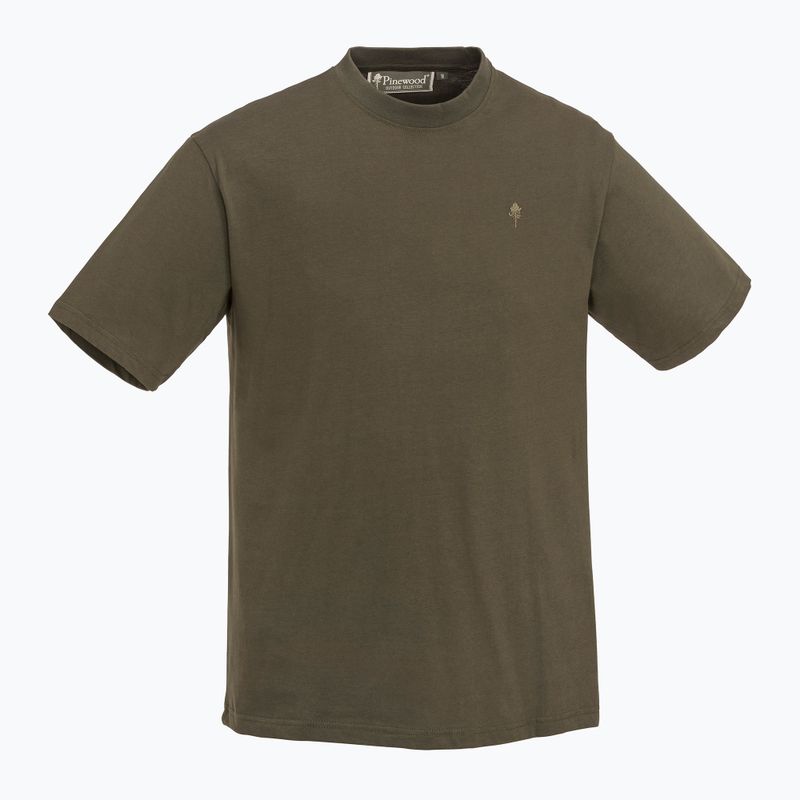 Pinewood Herren 3er-Pack T-Shirt grün/h.braun/khaki