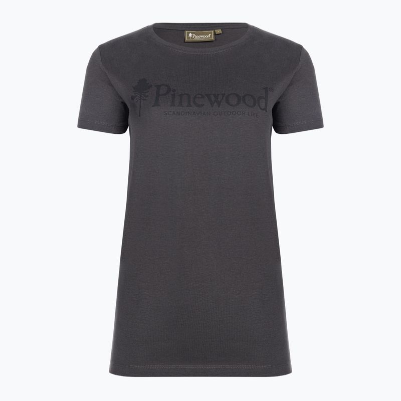 Pinewood Outdoor Life Damen-T-Shirt dunkel-anthrazit