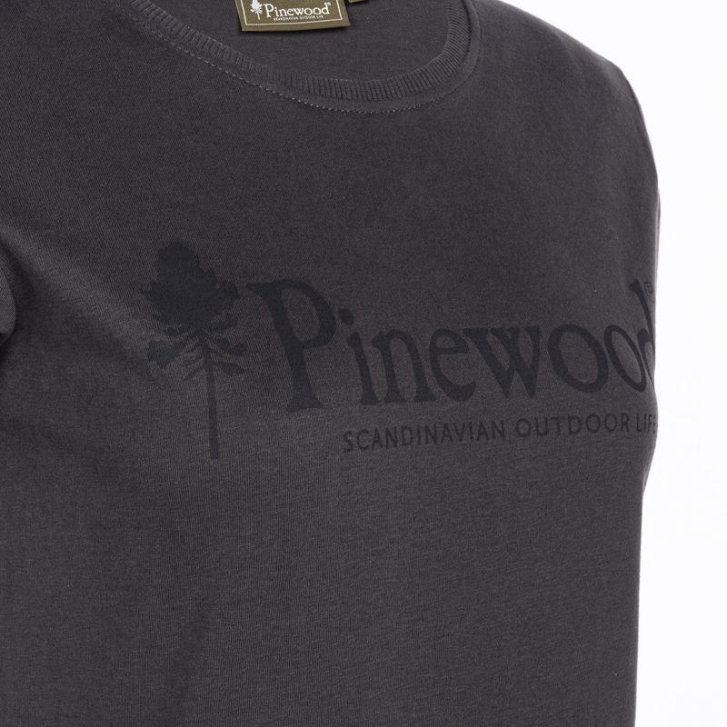 Pinewood Outdoor Life Damen-T-Shirt dunkel-anthrazit