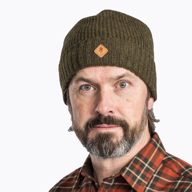 Pinewood Knitted Wool Winter Beanie mossgreen mel